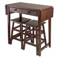 Winsome Trading Winsome Trading 40338 Mercer Double Drop Leaf Table with 2 Stools 40338